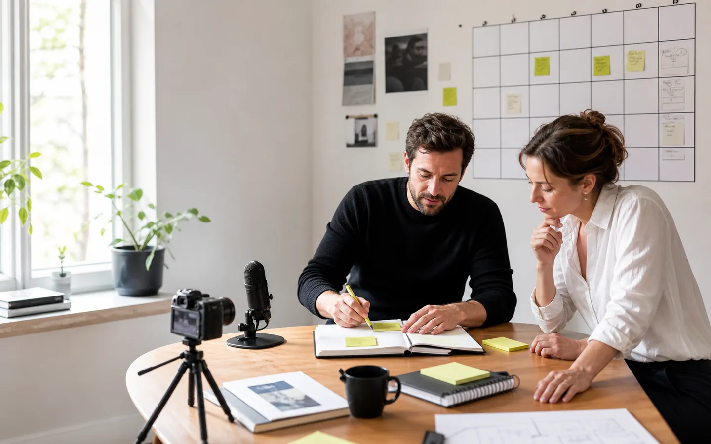 Founder planning a content system
