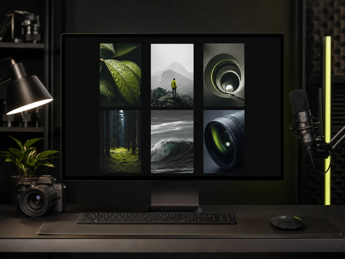 A coordinated set of vertical creator-video covers
